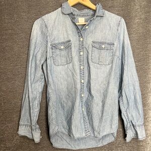 J. Crew Womens Jean Button Up | Light Blue Denim